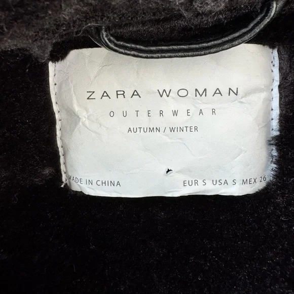 Y2K Zara Faux Shearling Moto Jacket - Picture 6 of 6
